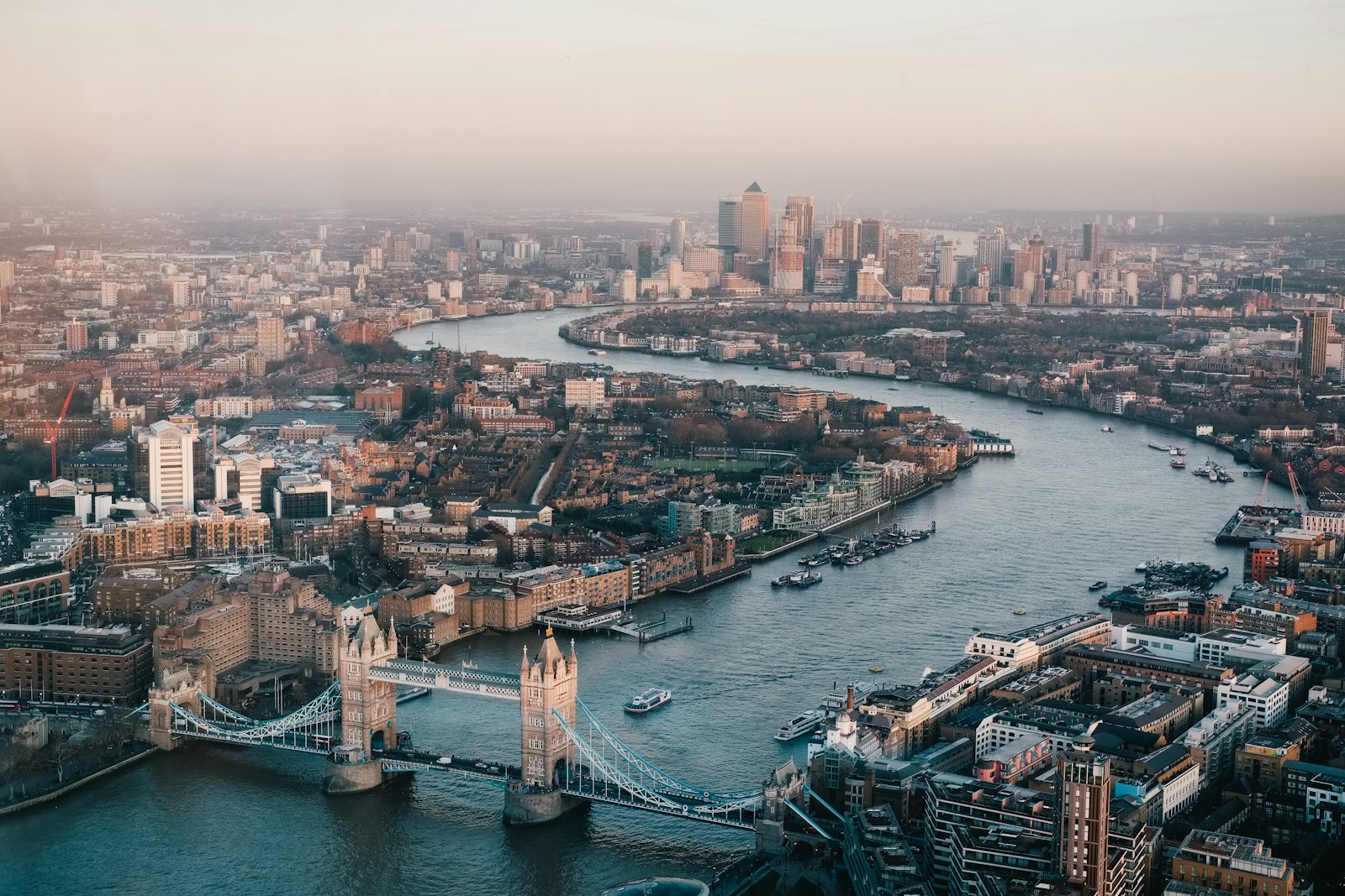 London skyline across the Thames